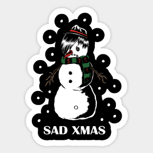 Emo Snowman (Sad Xmas) Sticker
